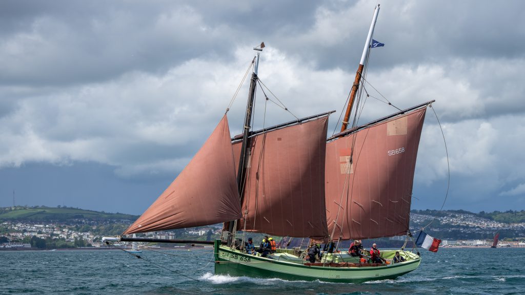 A visiting Lugger at a recent Regatta